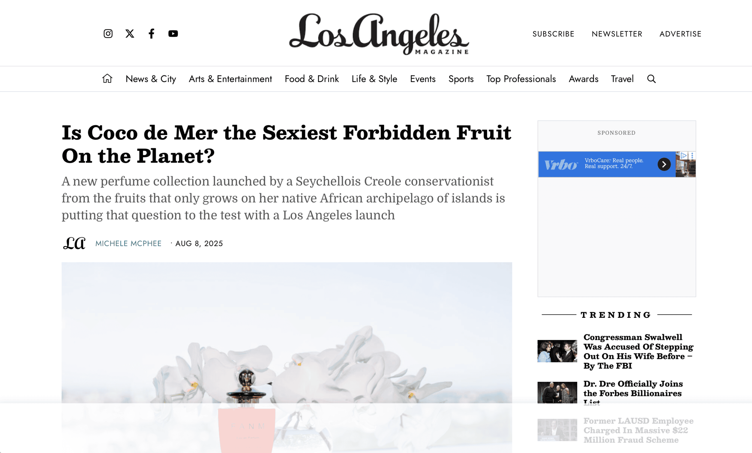 Los Angeles Magazine - Coco de Mer Collection