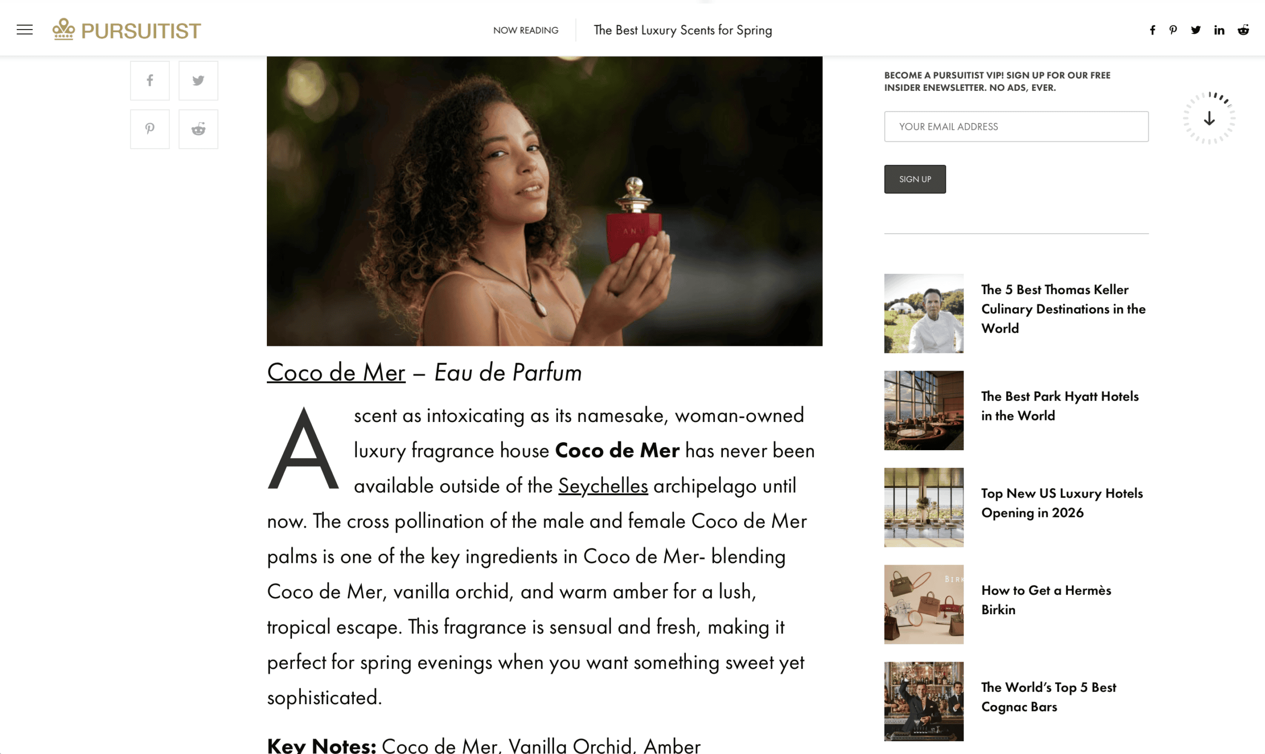 Pursuitist - Coco de Mer Collection
